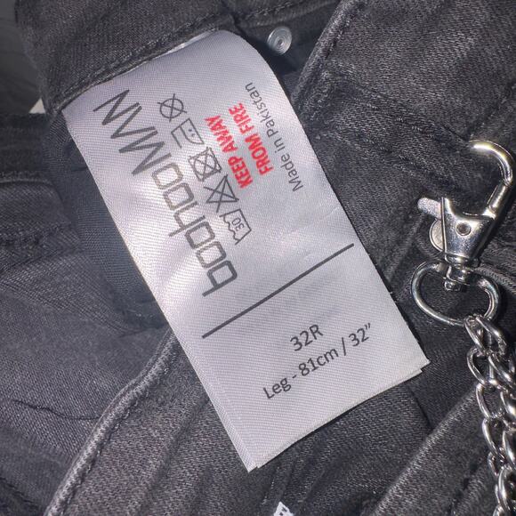 Boohooman Super Skinny Rip & Repair Biker Jeans men’s size 32R - Picture 9 of 9